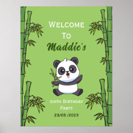 Niedlich Panda Kiddie Geburtstagspartei Poster