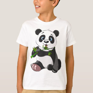 niedlich, Panda, Kinder, belebt, glücklich, Bambu T-Shirt