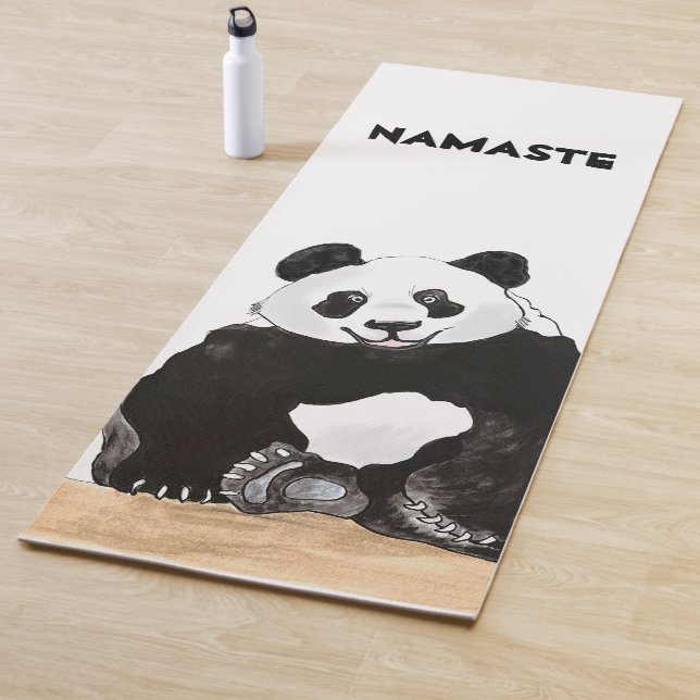 Niedlich Panda lächelnd Yogamatte (Beispiel)