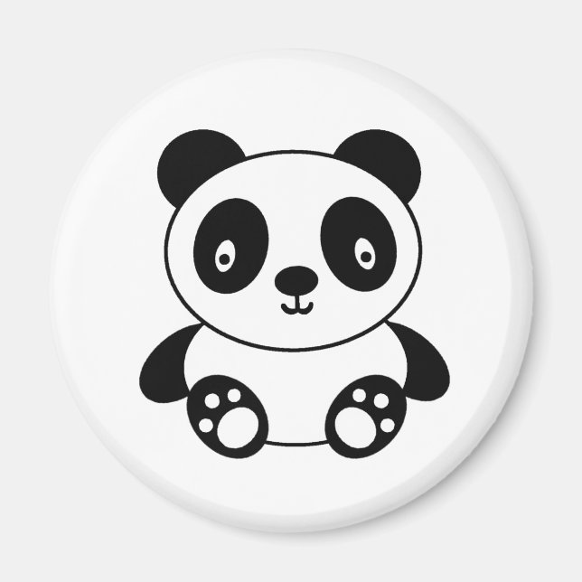 Niedlich Panda Magnet (Vorne)