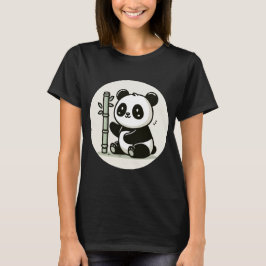 Niedlich Panda mit Bamboo T-Shirt