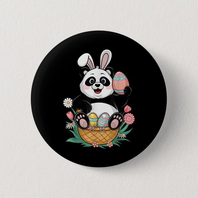 Niedlich Panda Ostermänner Frauen Kinder Panda Lov Button (Vorderseite)