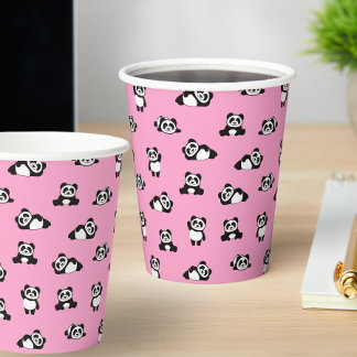 Niedlich Panda Pattern Kids Party Pappbecher