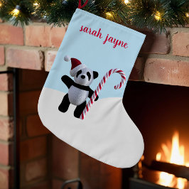 Niedlich Panda Personalisierter Strumpf Kleiner Weihnachtsstrumpf
