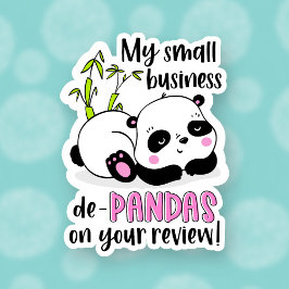 Niedlich Panda Pun Funny Verließ einen Überblick ü Aufkleber