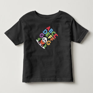 Niedlich Panda Reading - farbenfroher ABCD FG T - Kleinkind T-shirt