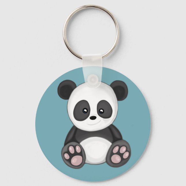 Niedlich Panda Schlüsselanhänger (Vorderseite)