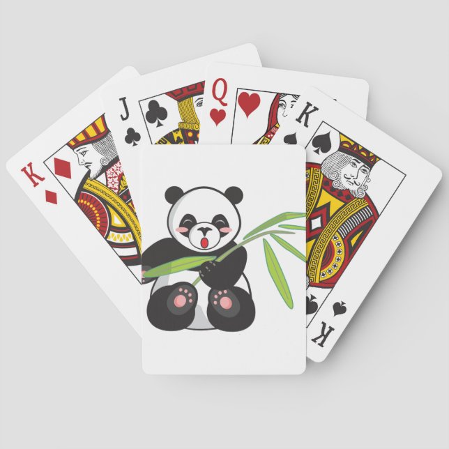 Niedlich Panda Spielkarten (Rückseite)