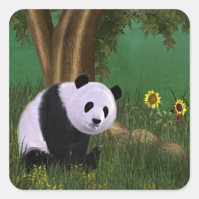 Niedlich Panda Sticker (Vorderseite)