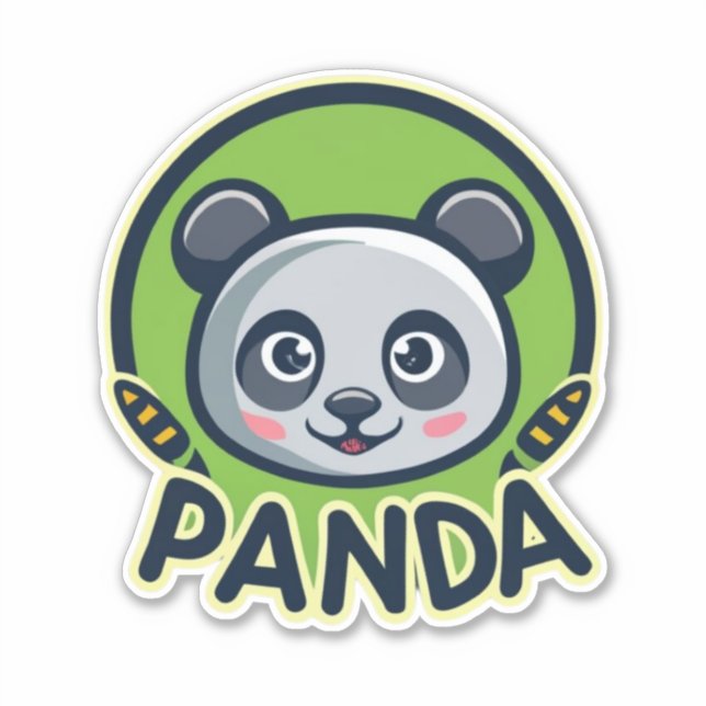 Niedlich Panda Sticker (Vorderseite)