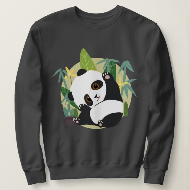 Niedlich Panda Sweatshirt (Design vorne)