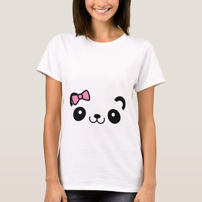 Niedlich Panda T-Shirt (Vorderseite)