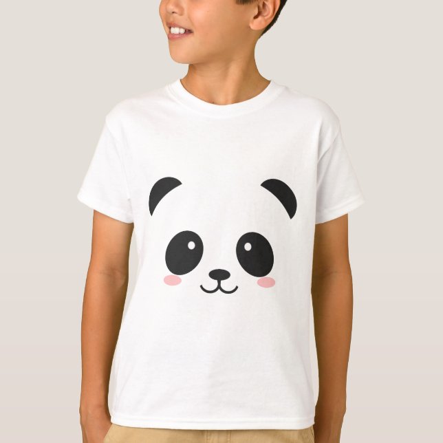 Niedlich Panda T-Shirt (Vorderseite)