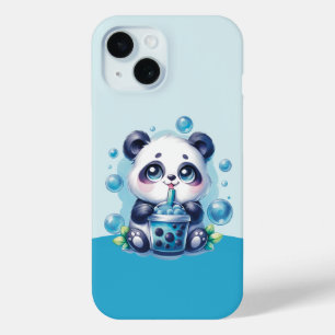 Niedlich Panda und Blue Boba Bubble Tee Case-Mate iPhone Hülle