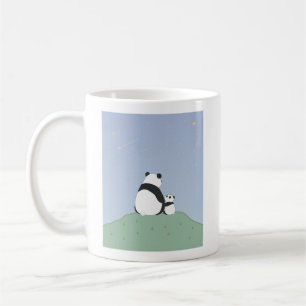 Niedlich Panda unter Sternen Kaffeetasse
