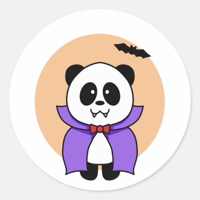 Niedlich Panda Vampire - Amanda Roos Runder Aufkleber (Vorderseite)
