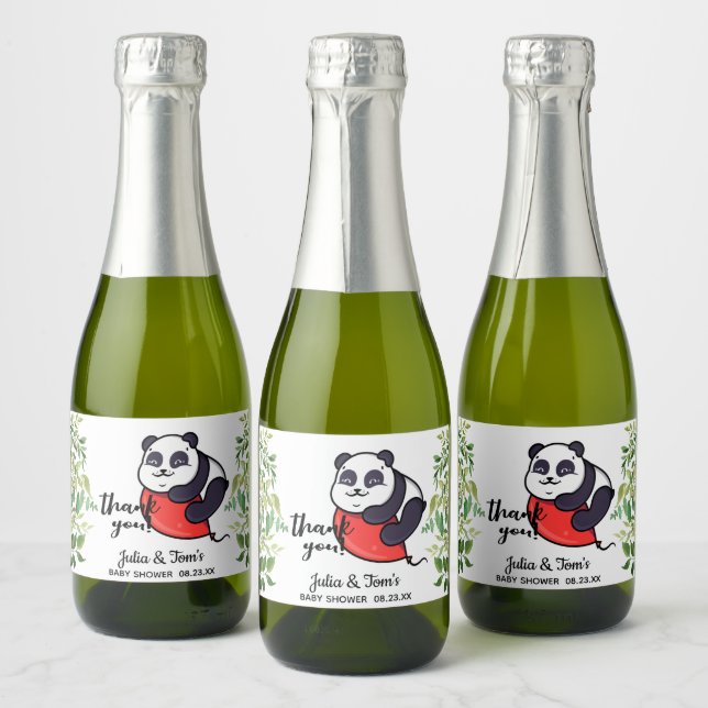 Niedlich Panda Vielen Dank Baby Dusche Gefallen Mi (Flaschen)