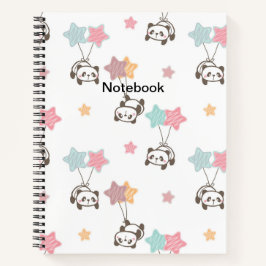 Niedlich Panda White Notebook Notizbuch