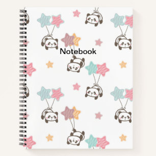 Niedlich Panda White Notebook Notizbuch