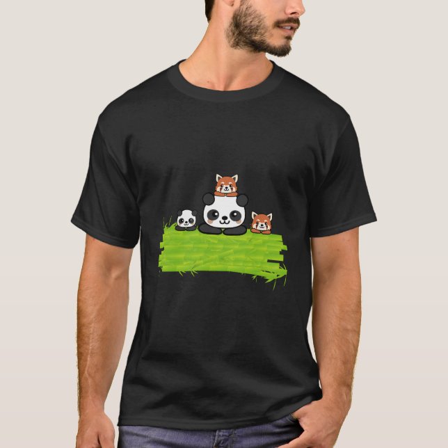 Niedlich Pandamonium Giant Panda T-Shirt (Vorderseite)