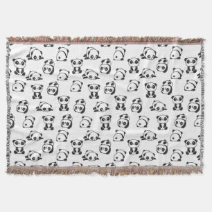 Niedlich Pandas Pattern Decke