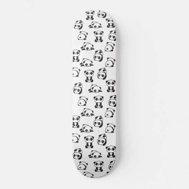 Niedlich Pandas Pattern Skateboard (Vorderseite)