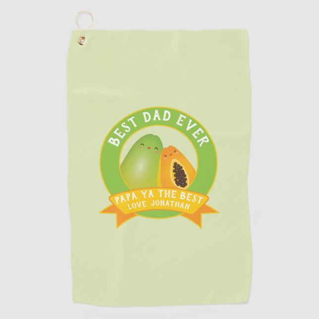 Niedlich Papa Ya Der schönste Obstladen zum Vater Golfhandtuch (Vorderseite)