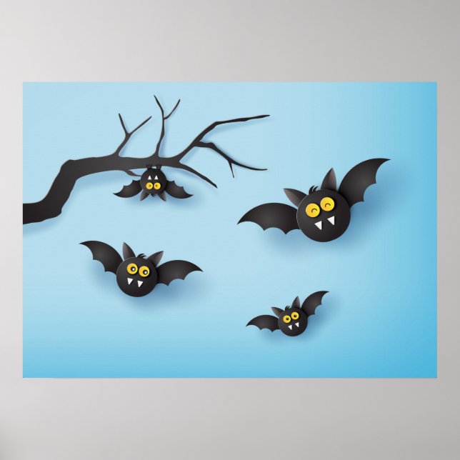 Niedlich Papercut Vampire Bats Poster (Vorne)