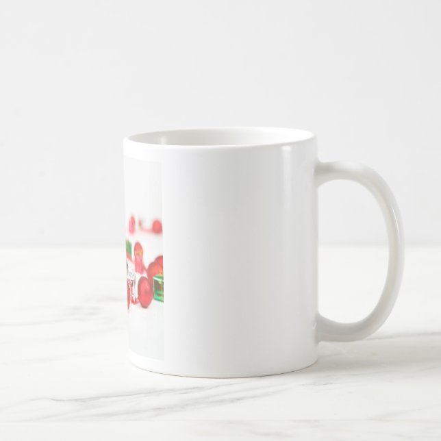 Niedlich Papillon Dog Weihnachtsmannmütze Kaffeetasse (Rechts)