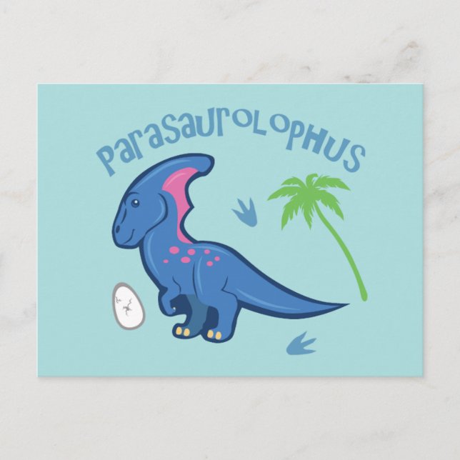 Niedlich Parasaurolophus Postkarte (Vorderseite)