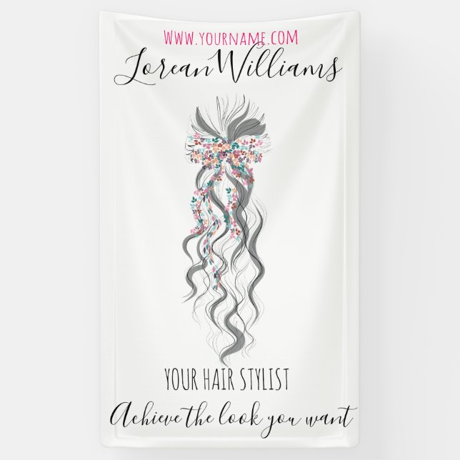 Niedlich Pastel Bride Wavy Friseur Friseur Salon B Banner (Vertikal)