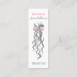 Niedlich Pastel Bride Wavy Friseur Friseur Salon B Mini Visitenkarte