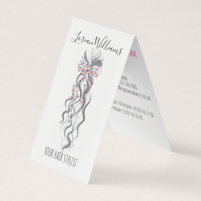 Niedlich Pastel Bride Wavy Friseur Friseur Salon B Visitenkarten (Vorderseite)