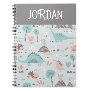 Niedlich Pastel Dinosaur Muster Notizblock