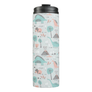Niedlich Pastel Dinosaur Muster Thermosbecher