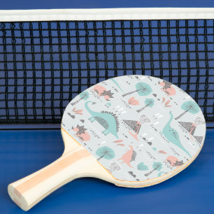 Niedlich Pastel Dinosaur Muster Tischtennis Schläger