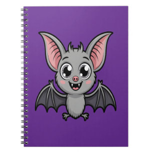 Niedlich Pastel Goth Bat Kawaii Cartoon Notizblock