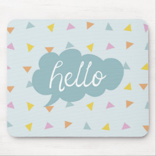 Niedlich Pastel Hello Mousepad