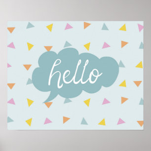 Niedlich Pastel Hello Poster