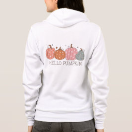 Niedlich Pastel Hello Pumpkin Full Zip Hoodie