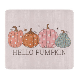 Niedlich Pastel Hello Pumpkin Glass Schneidebrett