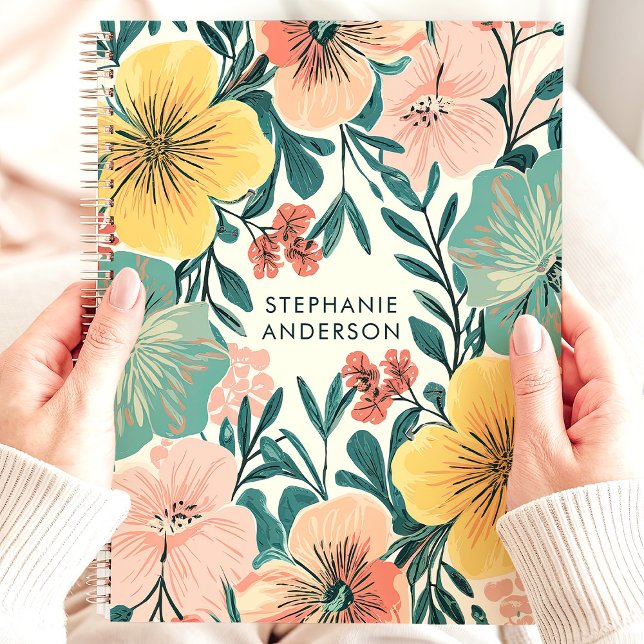 Niedlich Pastel Modern Floral Girl Individuelle Na Planer (Von Creator hochgeladen)