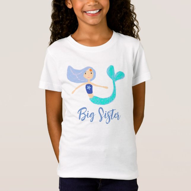 Niedlich Pastel Periwinkle Mermaid Princess T-Shirt (Vorderseite)