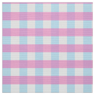 Niedlich Pastel Pink Blue Gingham Karo Stoff