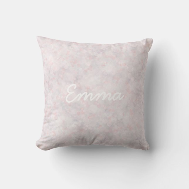 Niedlich Pastel Pink Bokeh Baby Kissen (Vorderseite)