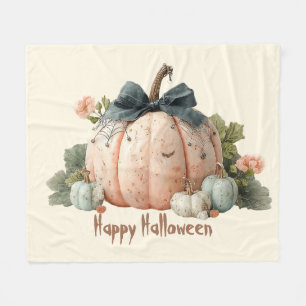 Niedlich Pastel Pumpkin Happy Halloween Fleecedecke