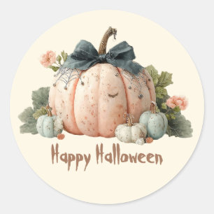 Niedlich Pastel Pumpkin Happy Halloween Runder Aufkleber