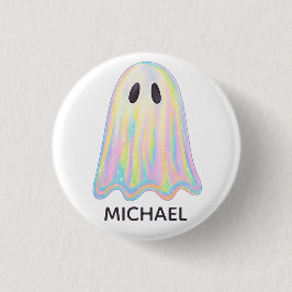 Niedlich Pastel Rainbow Ghost | Ästhetische Spooki Button