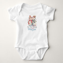 Niedlich Pastel Snowmans Baby Strampler