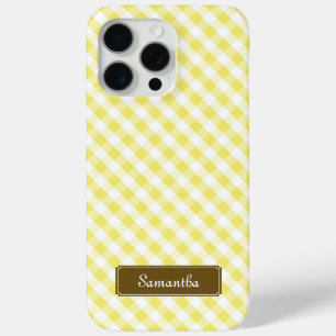 Niedlich Pastel Yellow Gingham Pattern Case-Mate iPhone Hülle